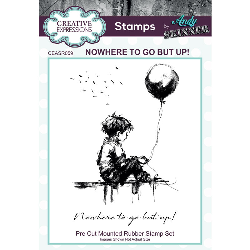 Creative Expressions Andy Skinner Nowhere To Go But Up! 3.5 in x 5.25 in Pre Cut Rubber Stamp
