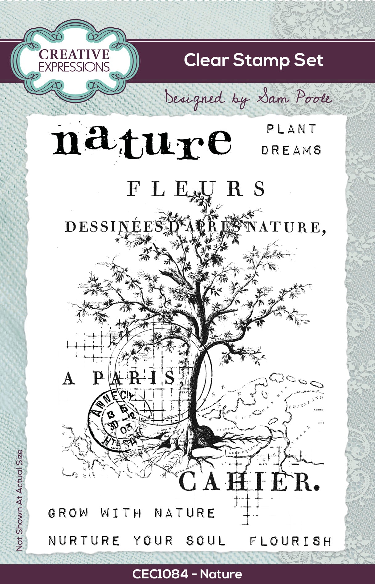 Creative Expressions Sam Poole Nature 4 in x 6 in Clear Stamp Set