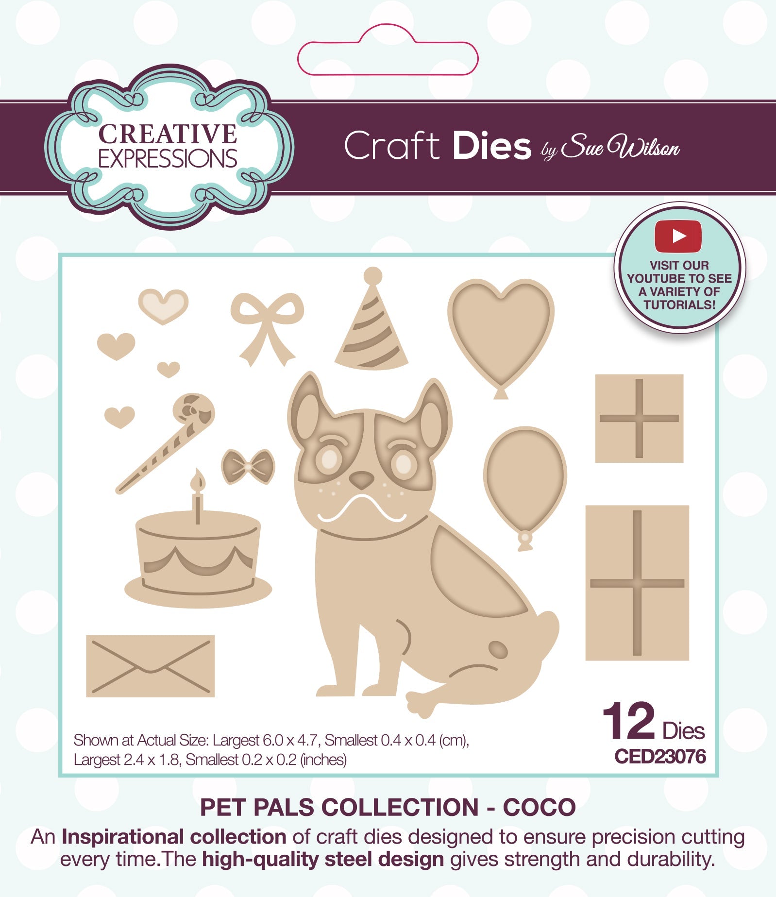 Creative Expressions Sue Wilson Pet Pals Coco Craft Die