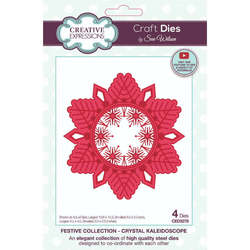 Creative Expressions Sue Wilson Festive Crystal Kaleidoscope Craft Die