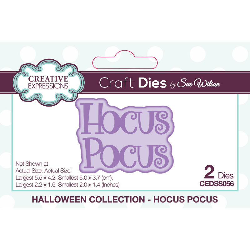Creative Expressions Sue Wilson Halloween Shadowed Sentiments Hocus Pocus Craft Die