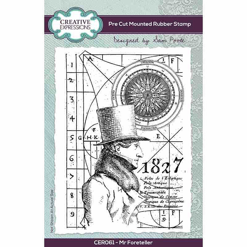 Creative Expressions Sam Poole Mr Foreteller 4 in x 6 in Pre-Cut Rubber Stamp