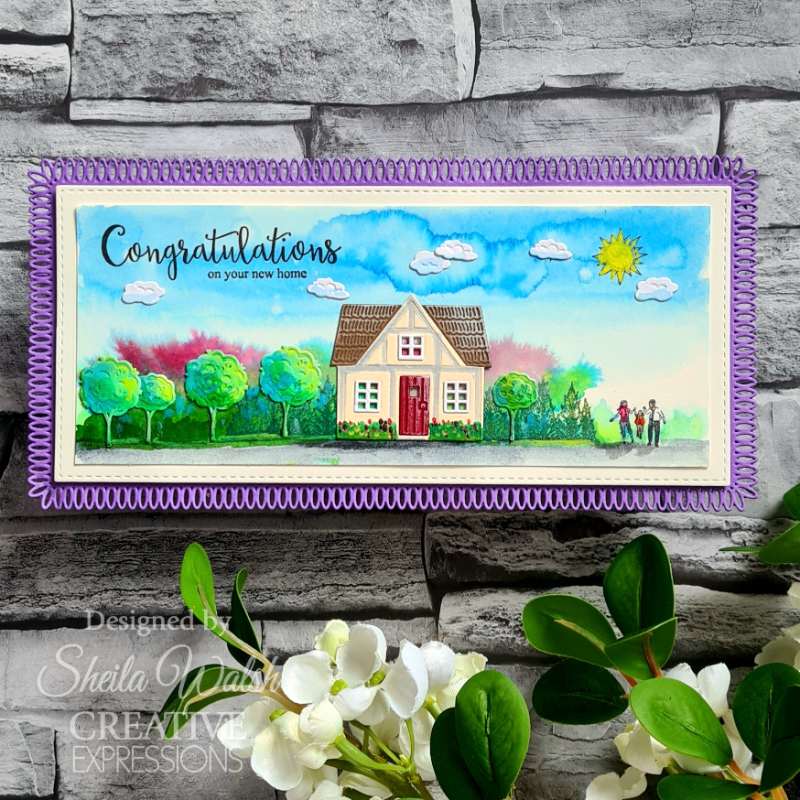 Creative Expressions Sue Wilson Village Scenes 4 in x 6 in Stamp Set