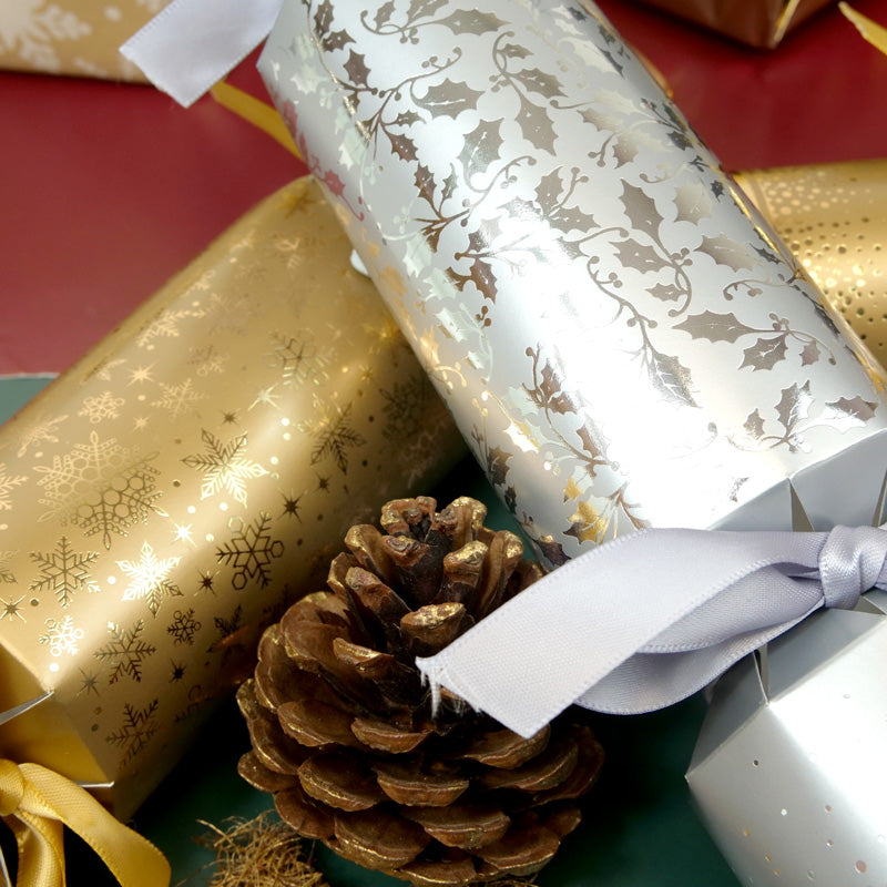 Luxury Christmas Crackers - Silver Shimmer