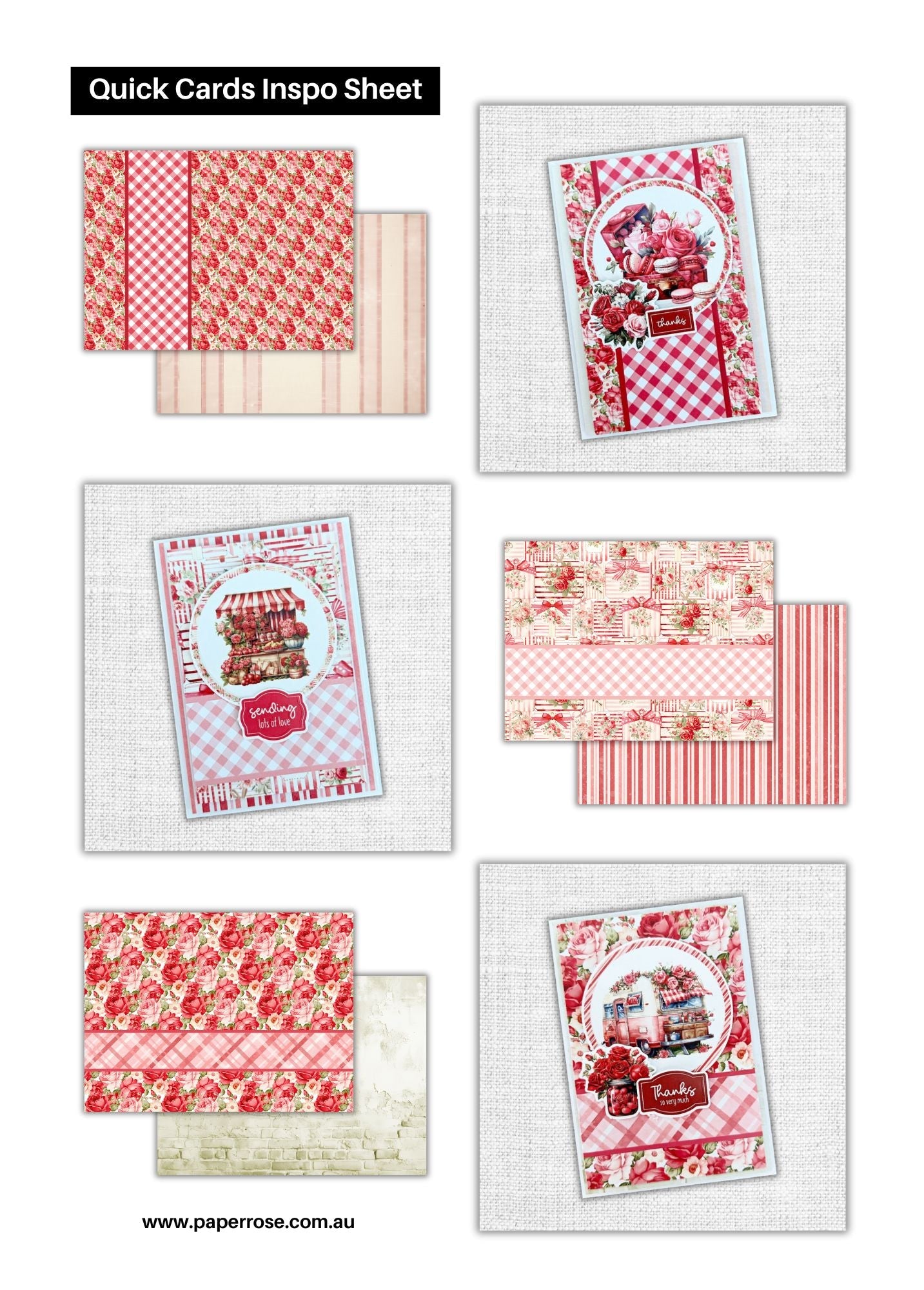 Candy Kisses 6x8" Quick Cards Collection 31671