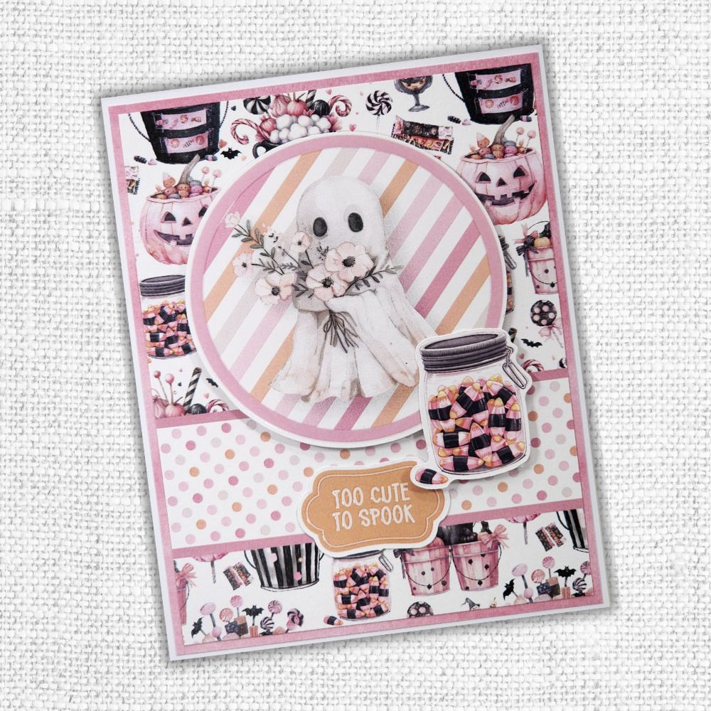 Pink Halloween 6x8" Die Cuts & Sentiments 32868