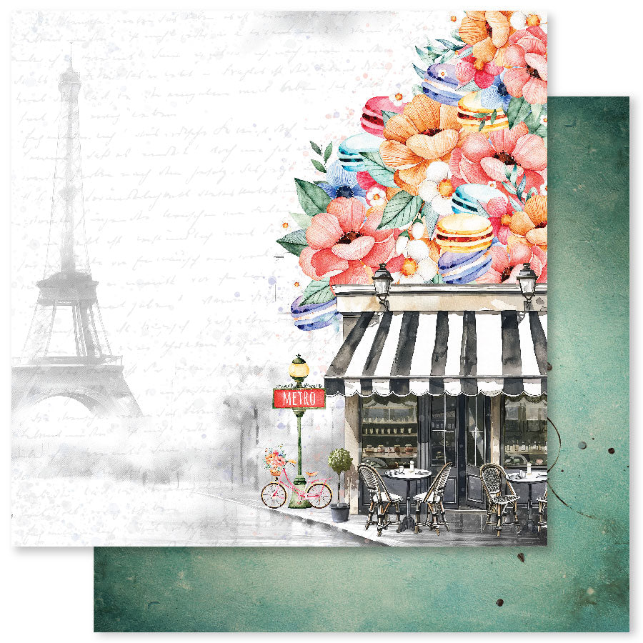 Coffee In Paris E 12x12 Paper (12pc Bulk Pack) 32319