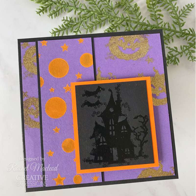 Woodware Clear Singles Haunted 3 in x 4 in Stamp Set