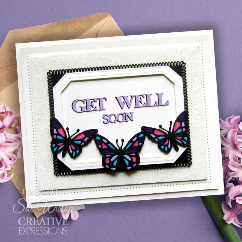 Creative Expressions Sue Wilson Frames & Tags Butterfly Breeze Cover Plate Craft Die