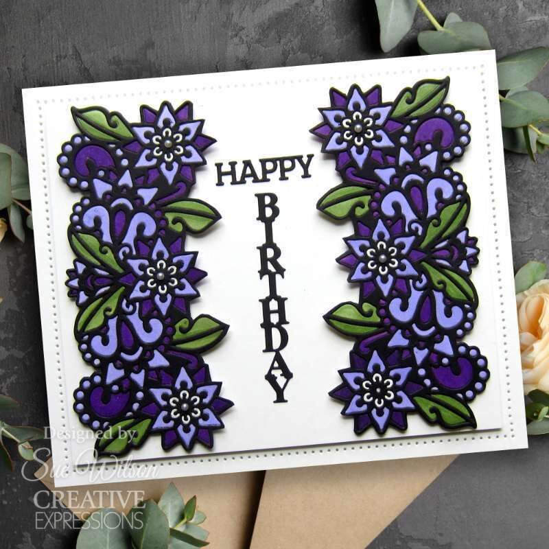 Creative Expressions Sue Wilson Frames & Tags Floral Symphony Craft Die