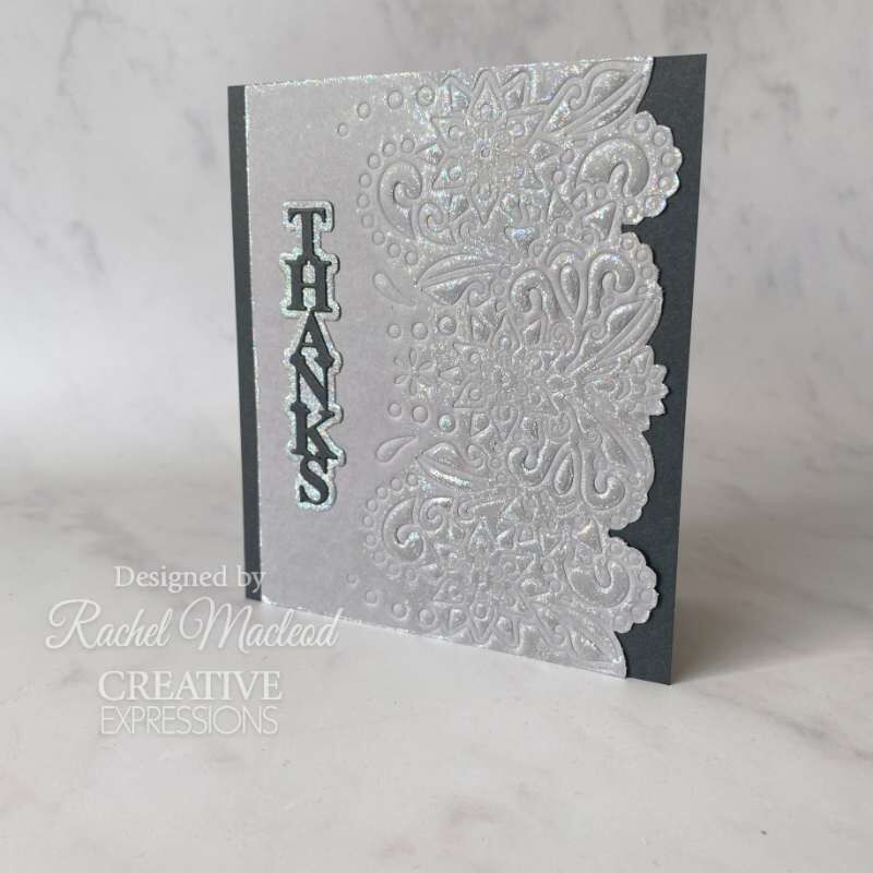 Creative Expressions Sue Wilson Thanks Shadowed Stacked Sentiment Craft Die