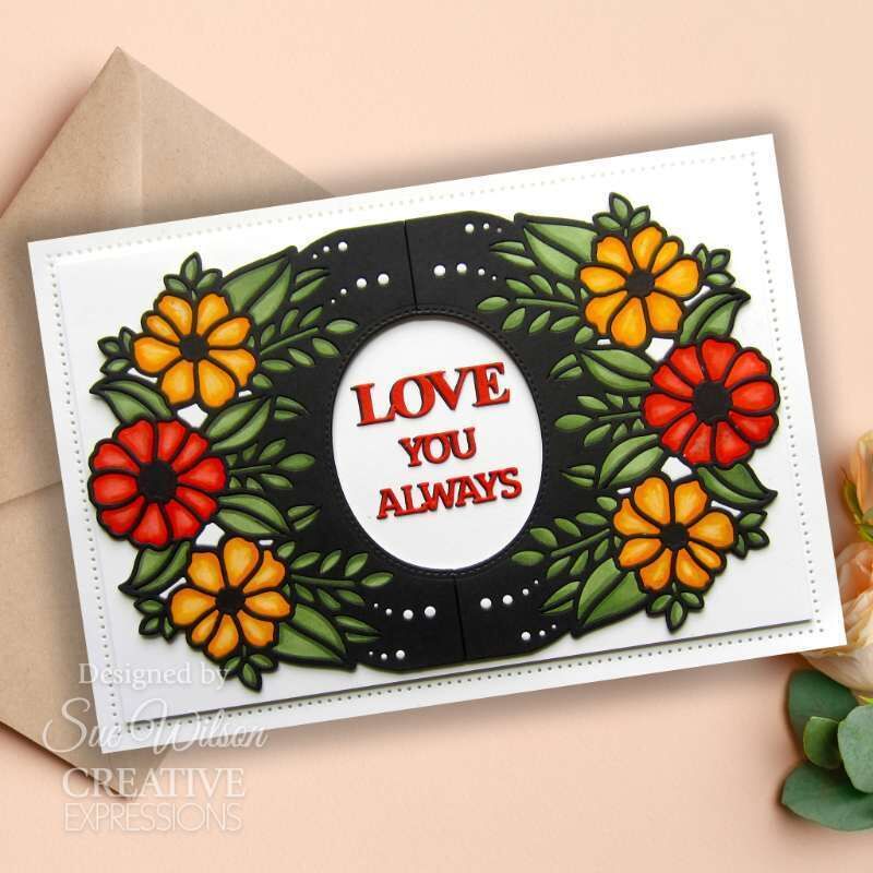 Creative Expressions Sue Wilson Love Shadowed Stacked Sentiment Craft Die