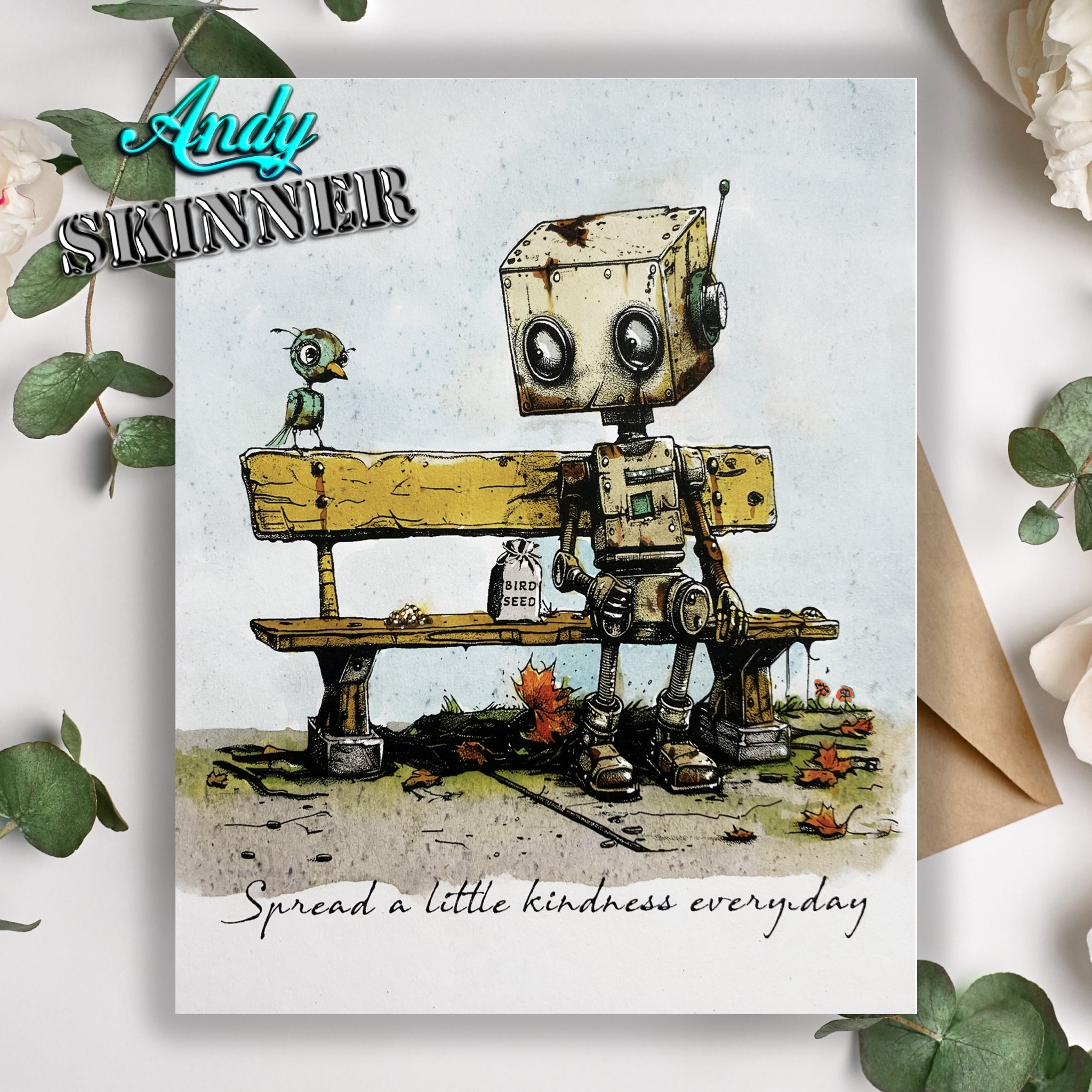 Creative Expressions Andy Skinner Botology Spread A Little Kindness Pre Cut Rubber Stamp