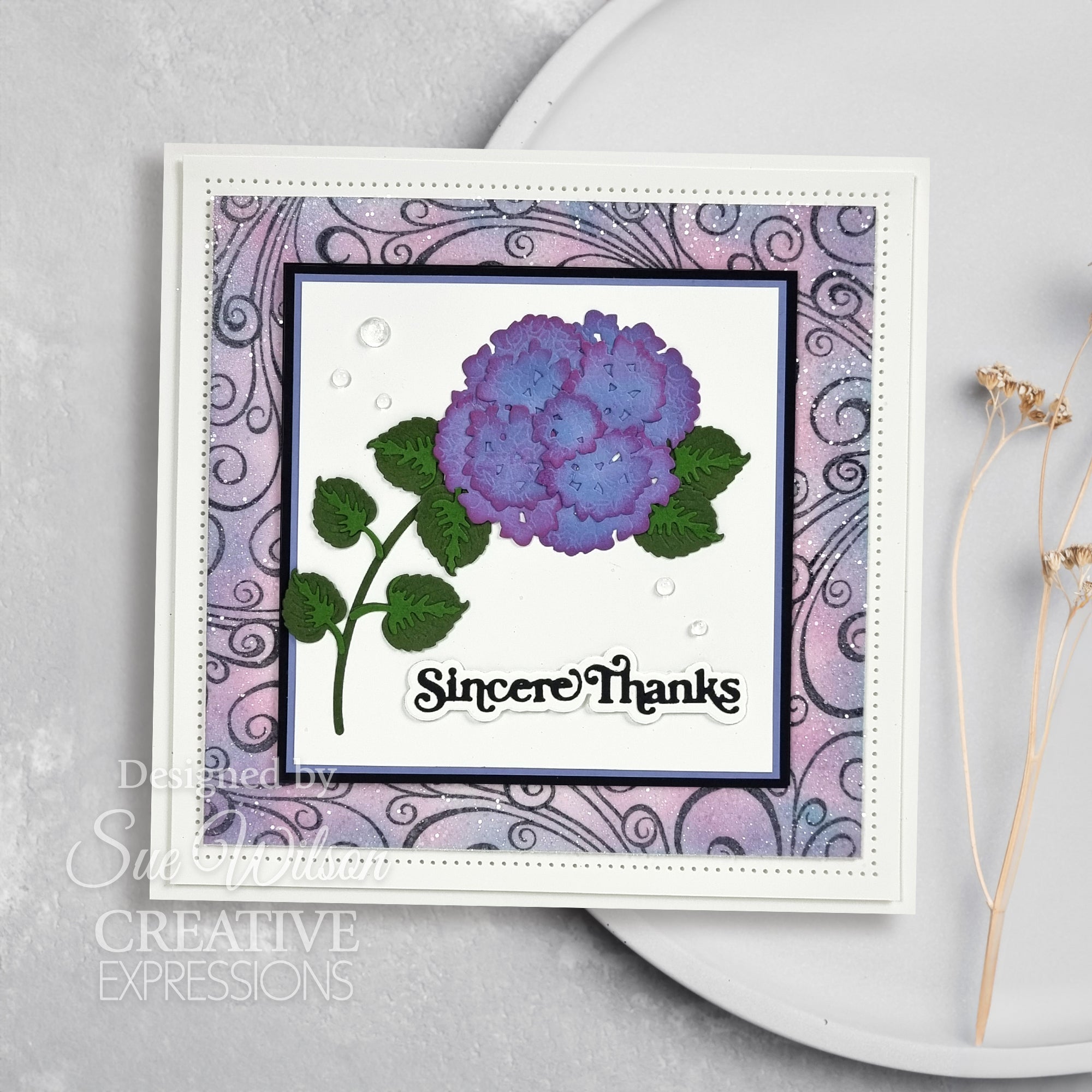 Creative Expressions Sue Wilson Mini Shadowed Sentiments Sincere Thanks Craft Die