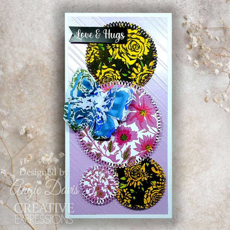 Creative Expressions Enamoured Roses 5 1/2 in x 3 3/4 in Pre-Cut Rubber Stamp