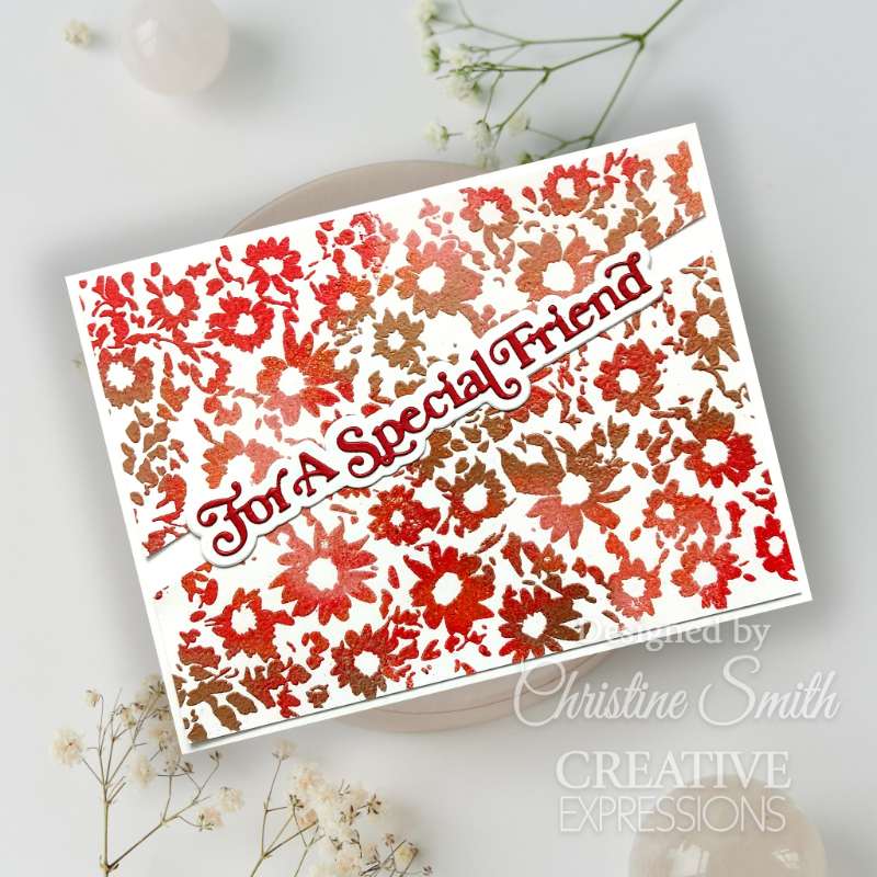 Creative Expressions Chamomile Cascade  5 1/2 in x 3 3/4 in Pre-Cut Rubber Stamp