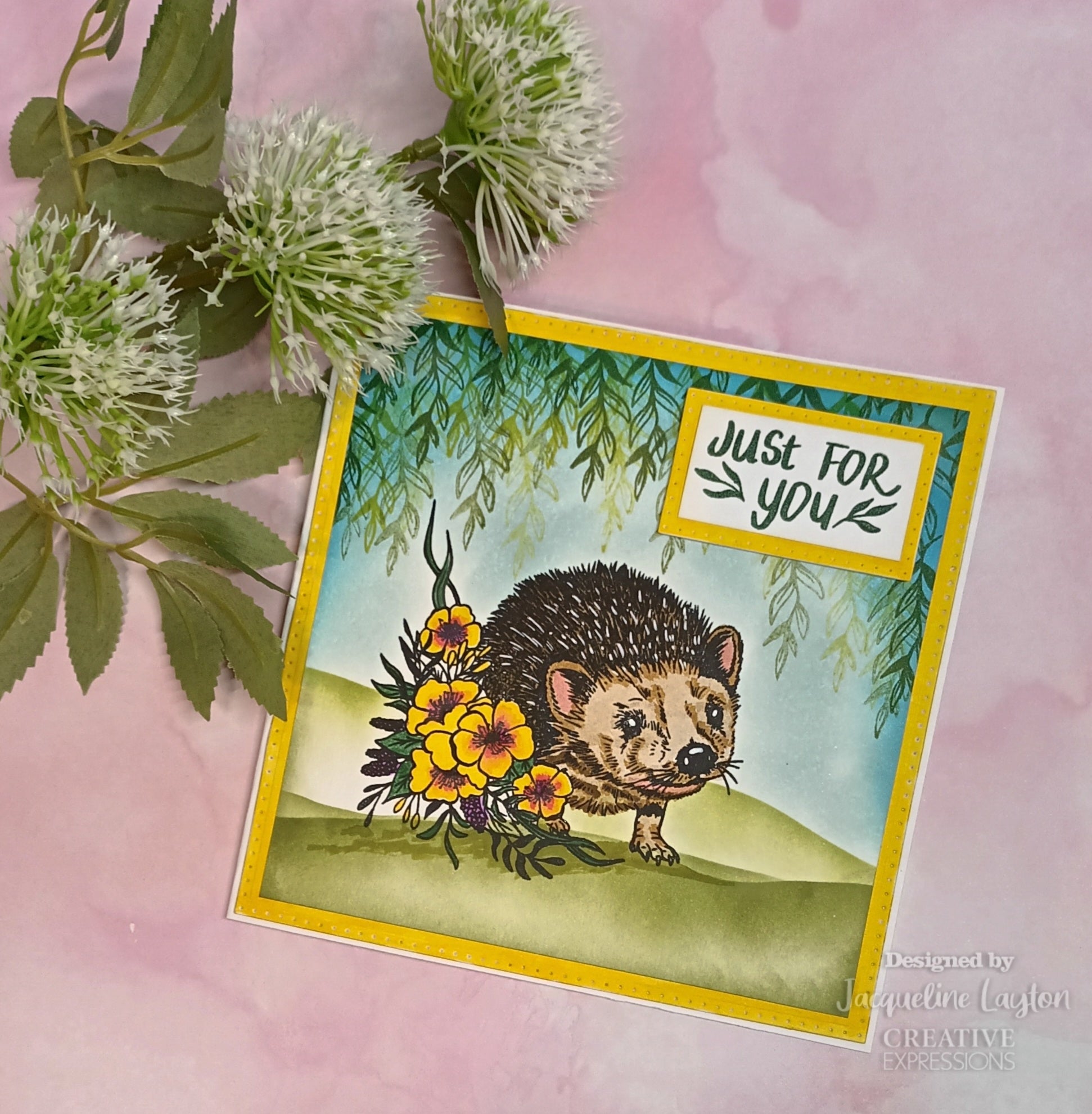 Creative Expressions Designer Boutique Over The Hedge 6 in x 4 in Stamp Set