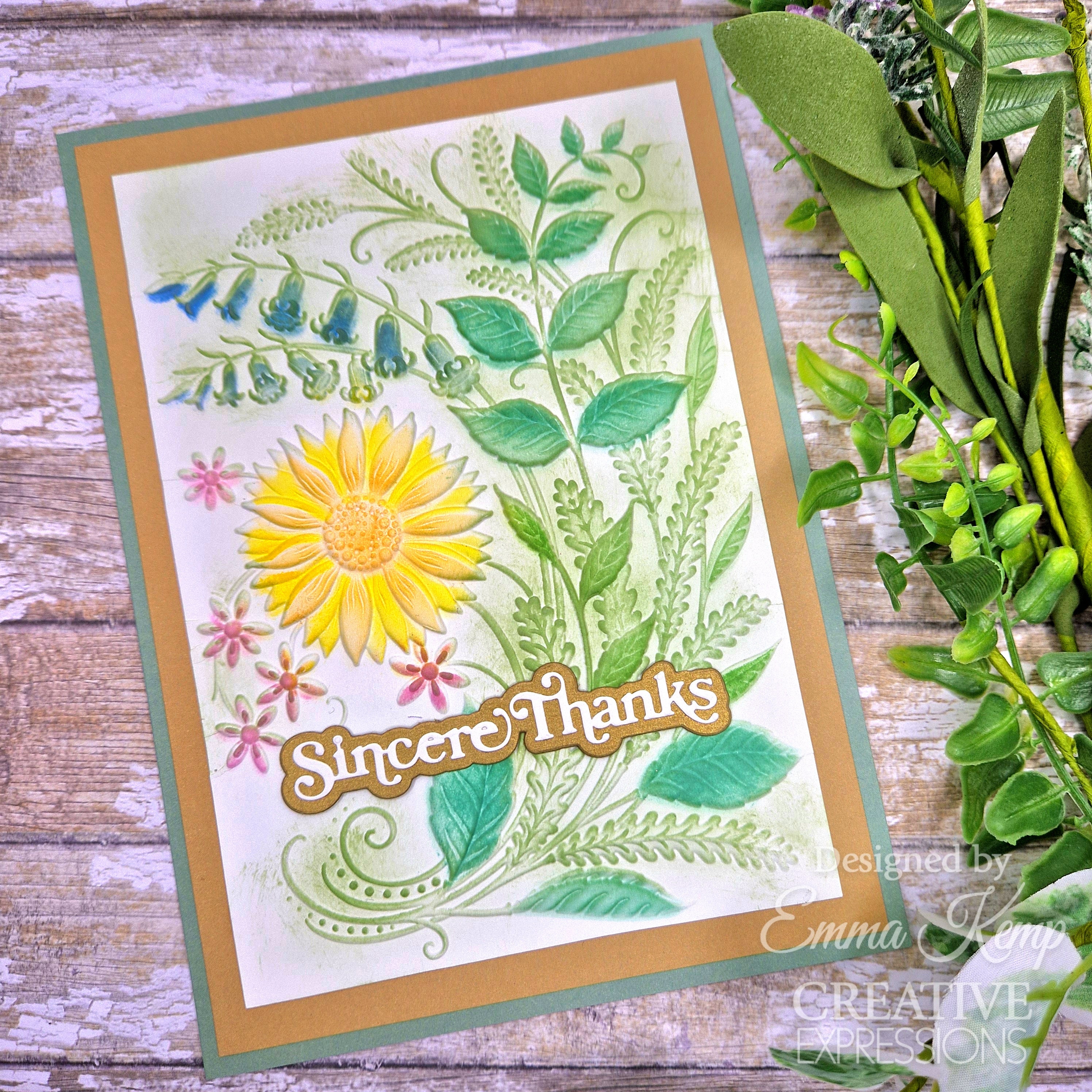 Creative Expressions Sunshine Serenade 5 in x 7 in 3D Embossing Folder