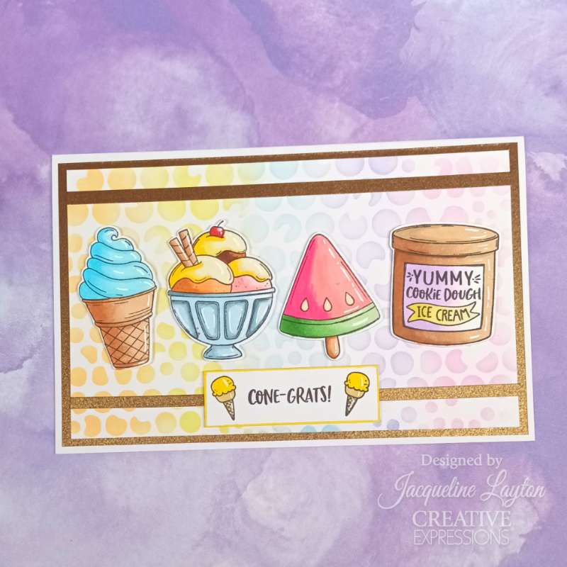 Creative Expressions Jane's Doodles The Coolest 6 in x 8 in Clear Stamp Set