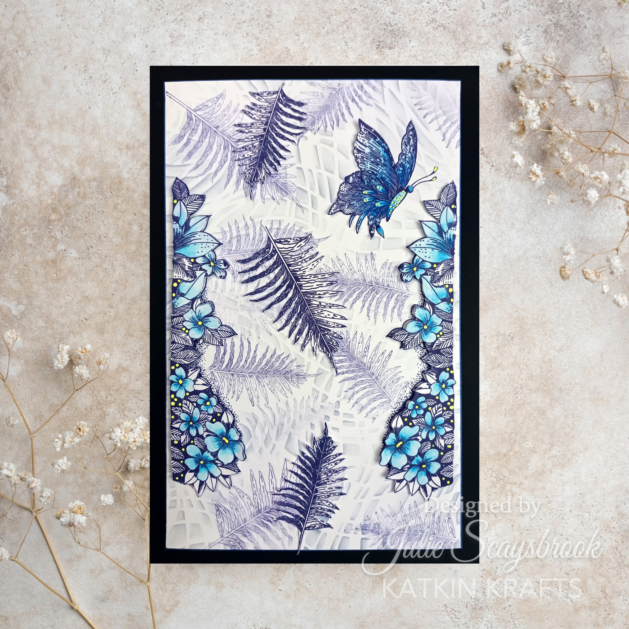 Katkin Krafts The Butterfly Effect 6 in x 8 in Clear Stamp Set