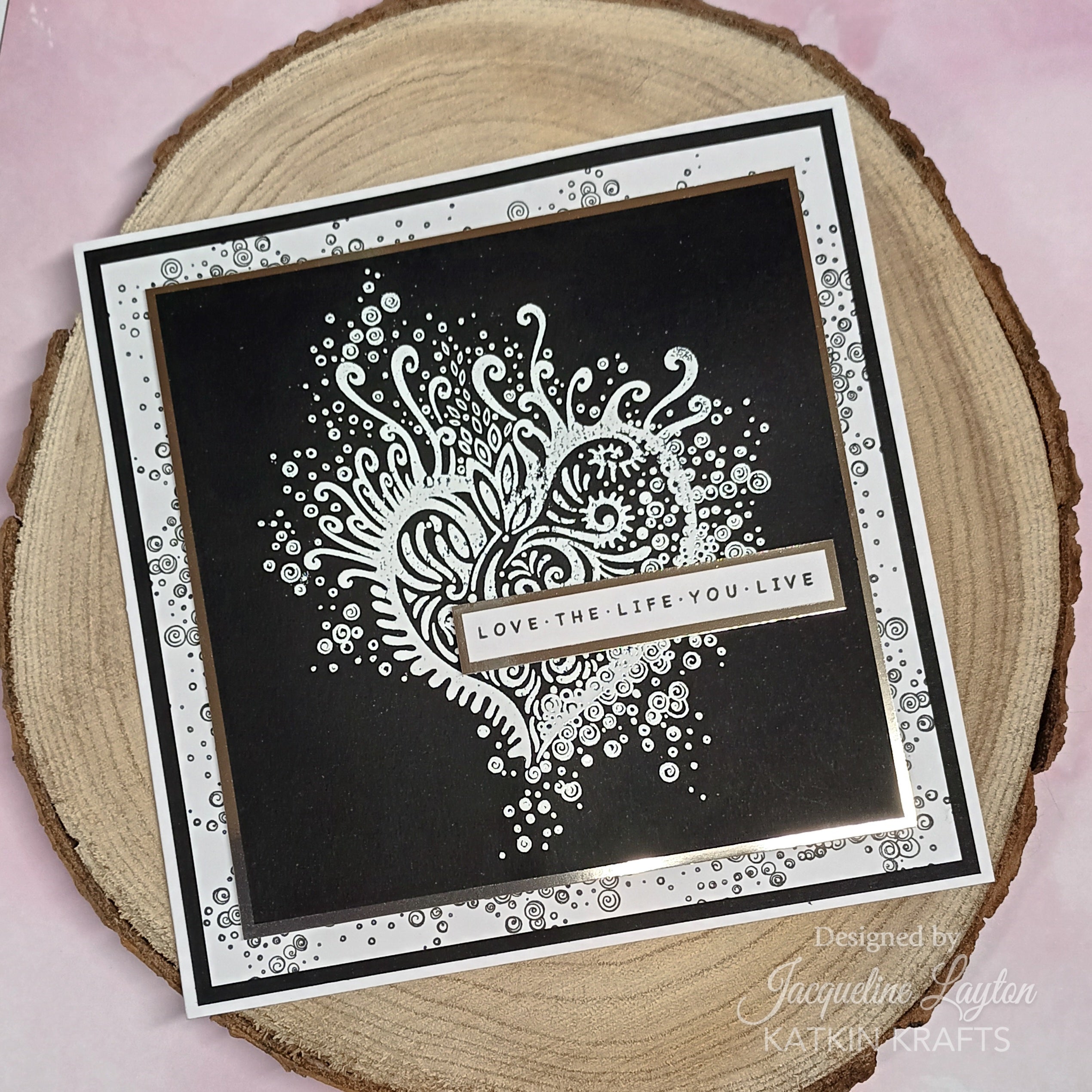 Katkin Kraft Love Is All Around 6 in x 8 in Clear Stamp Set