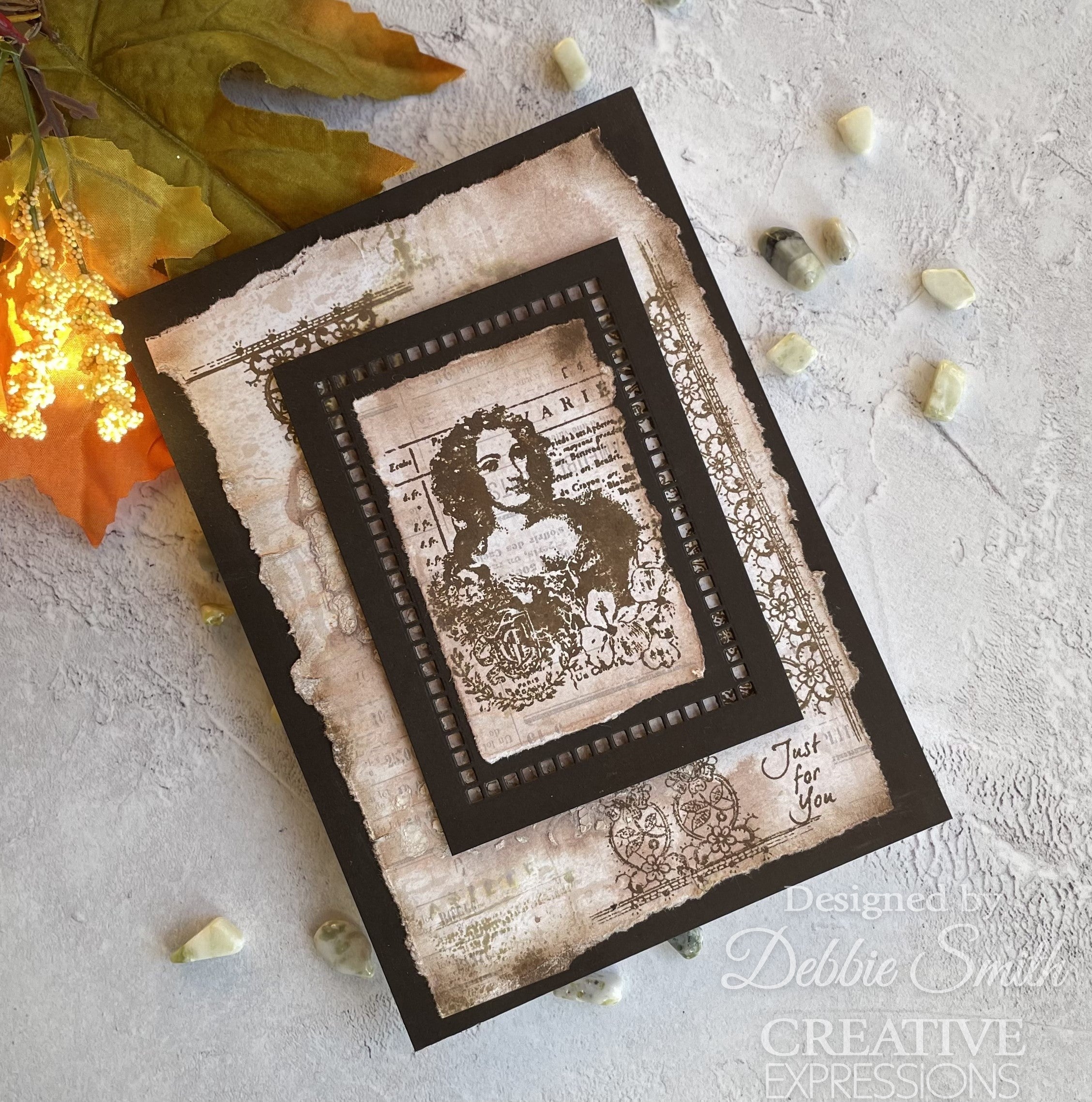 Creative Expressions Sam Poole Parisian Lace 6 in x 8 in Clear Stamp Set