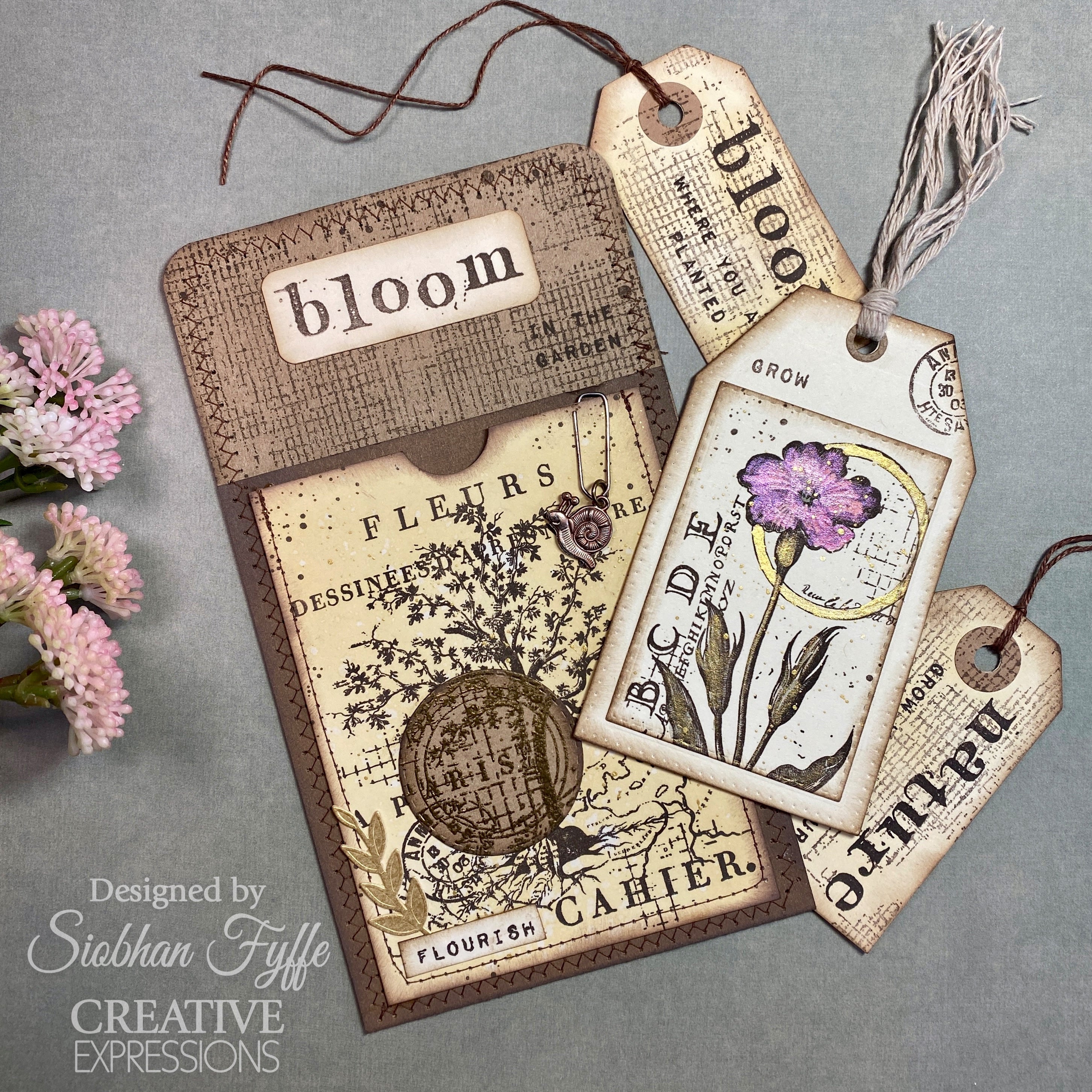 Creative Expressions Sam Poole Bloom 4 in x 6 in Clear Stamp Set