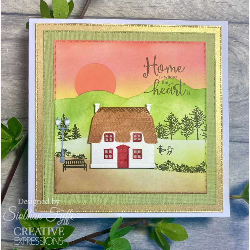 Creative Expressions Sue Wilson Village Scenes 4 in x 6 in Stamp Set