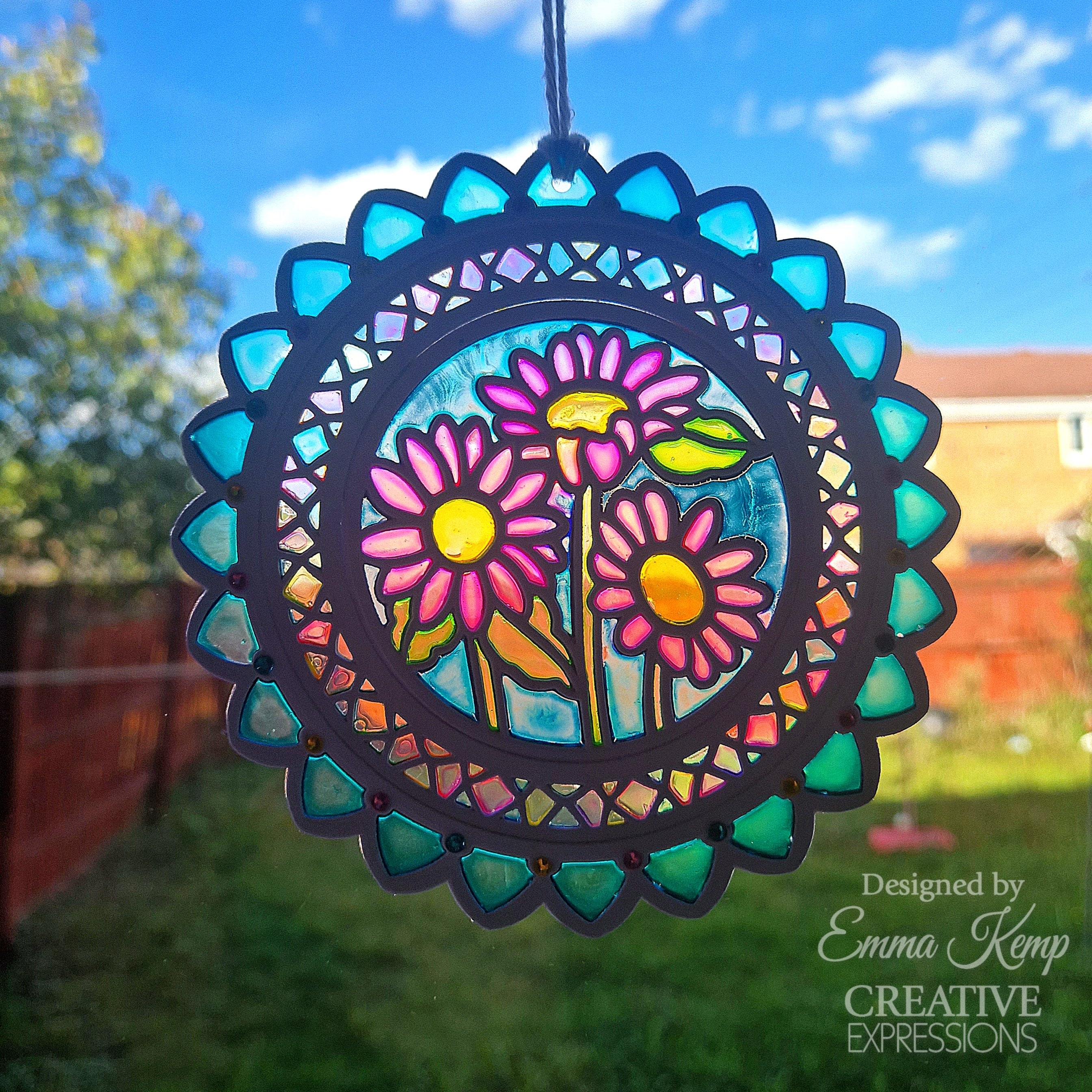 Creative Expressions Sue Wilson Stained Glass Sunflower Craft Die