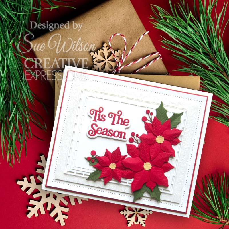 Creative Expressions Sue Wilson Festive Stylish Poinsettia Craft Die