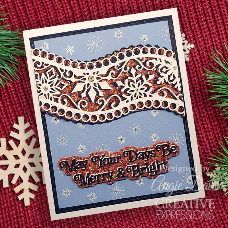 Creative Expressions Sue Wilson Festive Snowflake Ribbon Wave Craft Die