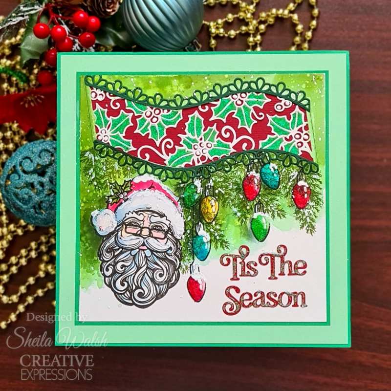 Creative Expressions Sue Wilson Festive Holly Ribbon Wave Craft Die