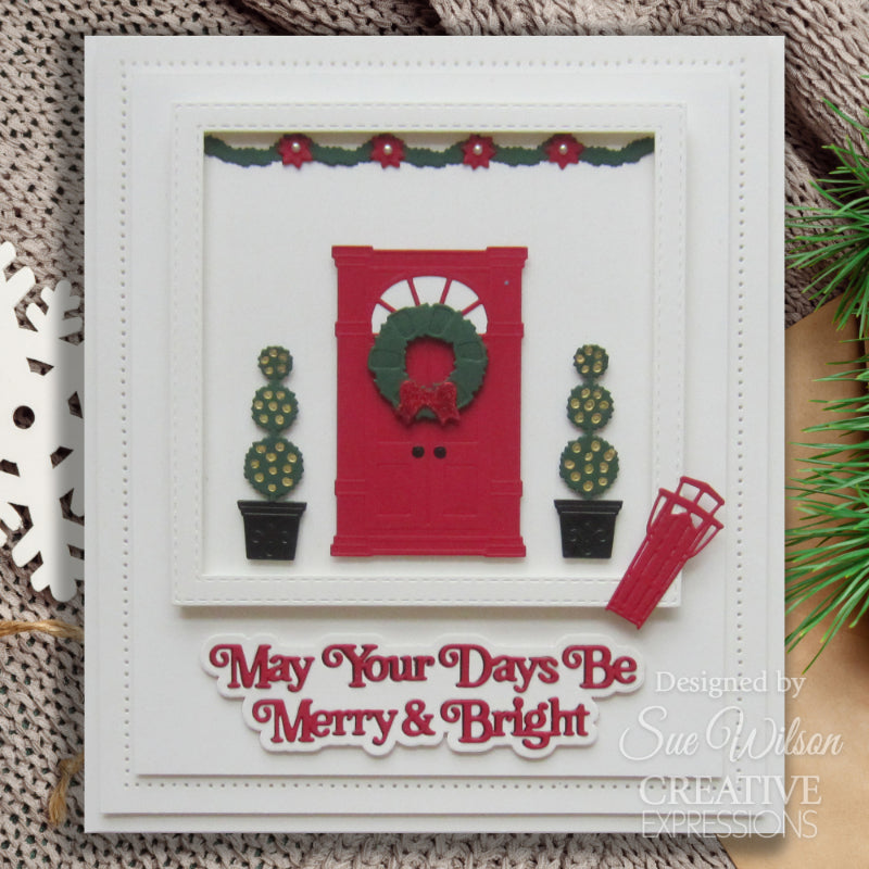 Creative Expressions Sue Wilson Festive Yuletide Welcome Craft Die