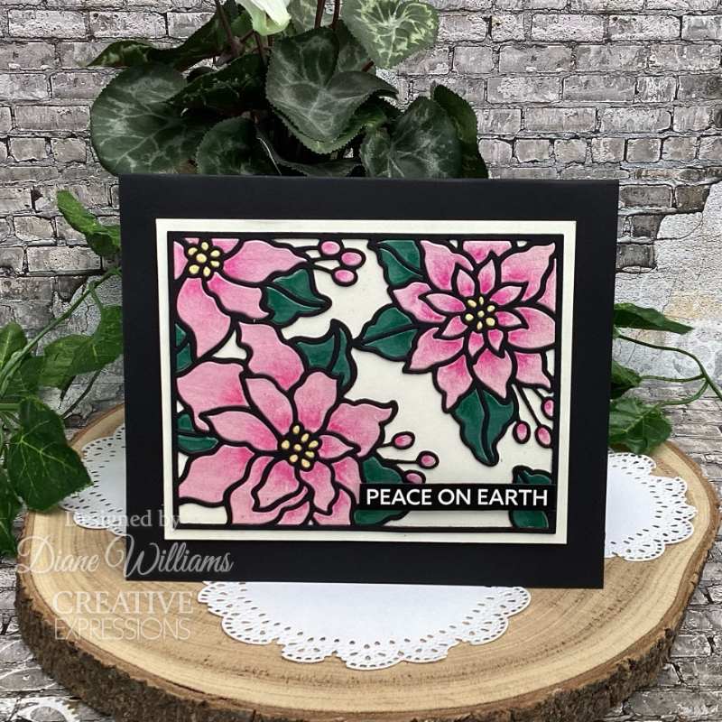 Creative Expressions Sue Wilson Festive Poinsettia Cover Plate Craft Die