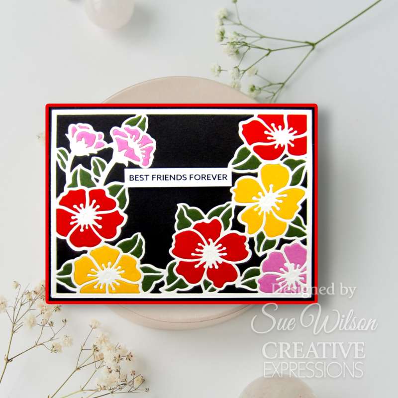 Creative Expressions Sue Wilson Frames & Tags Wild Rose Cover Plate Craft Die