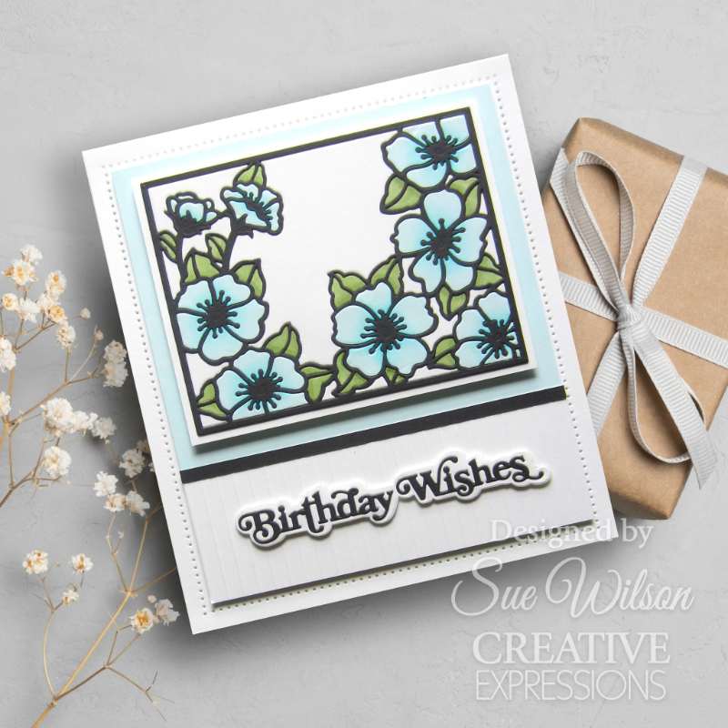 Creative Expressions Sue Wilson Frames & Tags Wild Rose Cover Plate Craft Die