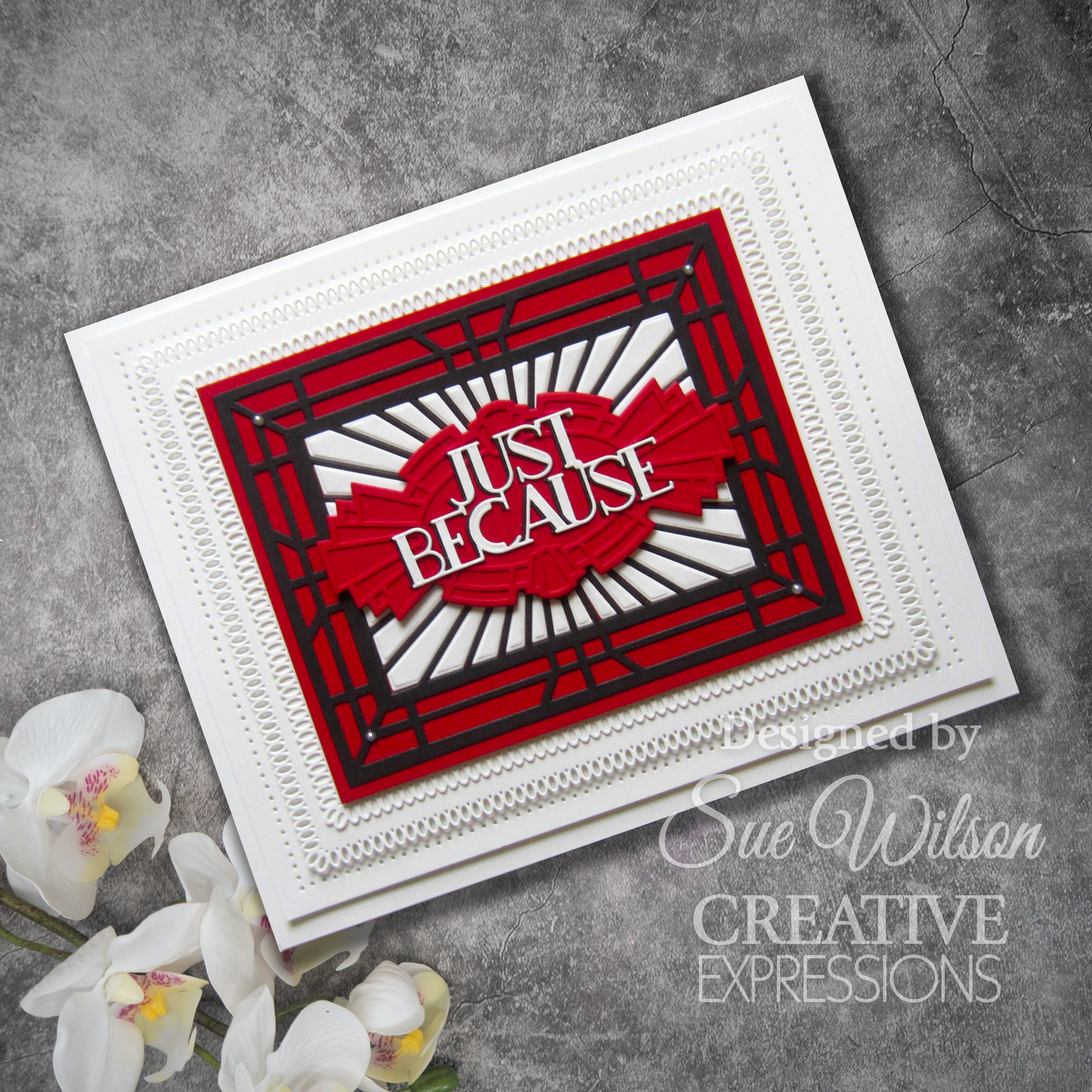 Creative Expressions Sue Wilson Art Deco Diamond Radiance Background Craft Die