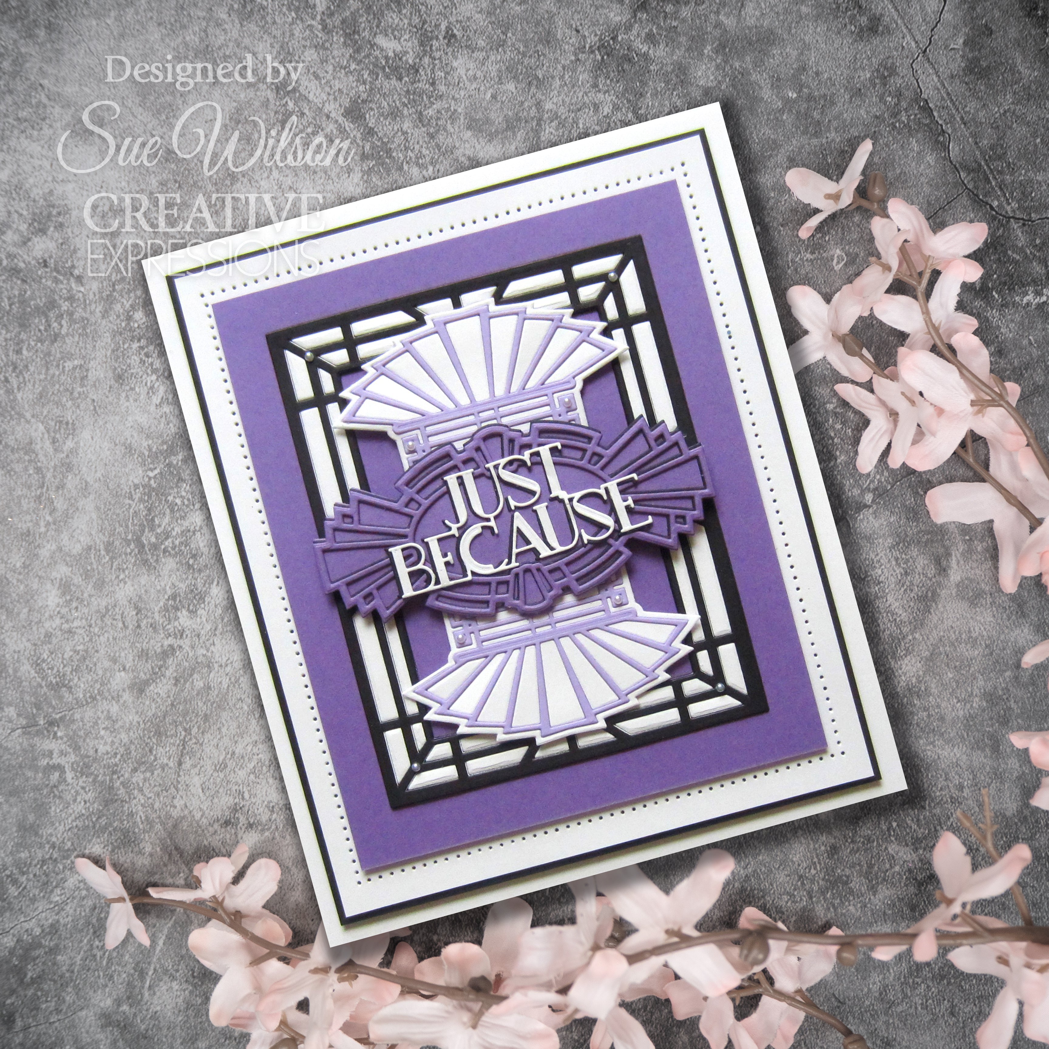 Creative Expressions Sue Wilson Art Deco Diamond Radiance Background Craft Die