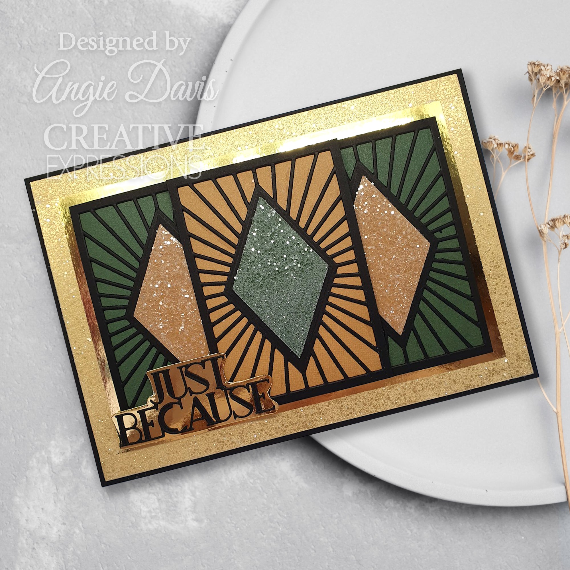 Creative Expressions Sue Wilson Art Deco Diamond Radiance Background Craft Die