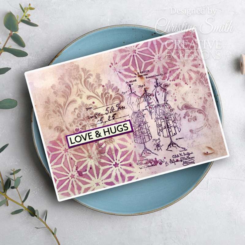 Creative Expressions Taylor Made Journals Industrial Sewing 6 in x 8 in Clear Stamp Set