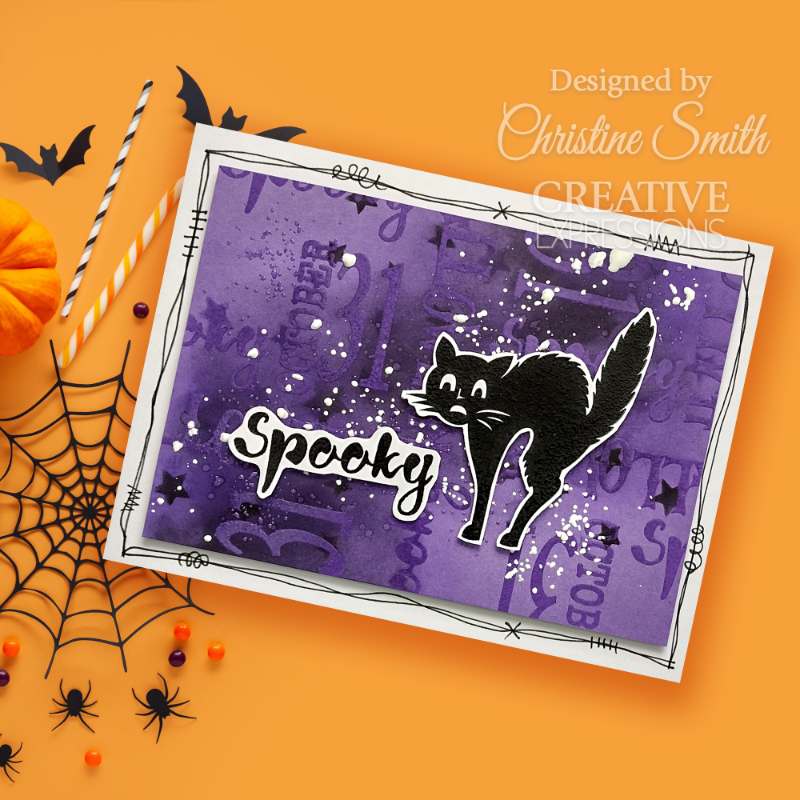 Creative Expressions Taylor Made Journals Vintage Halloween 6 in x 8 in Clear Stamp Set