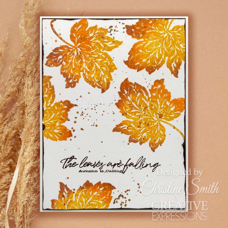 Creative Expressions Taylor Made Journals Fall Favourites 6 in x 8 in Clear Stamp Set