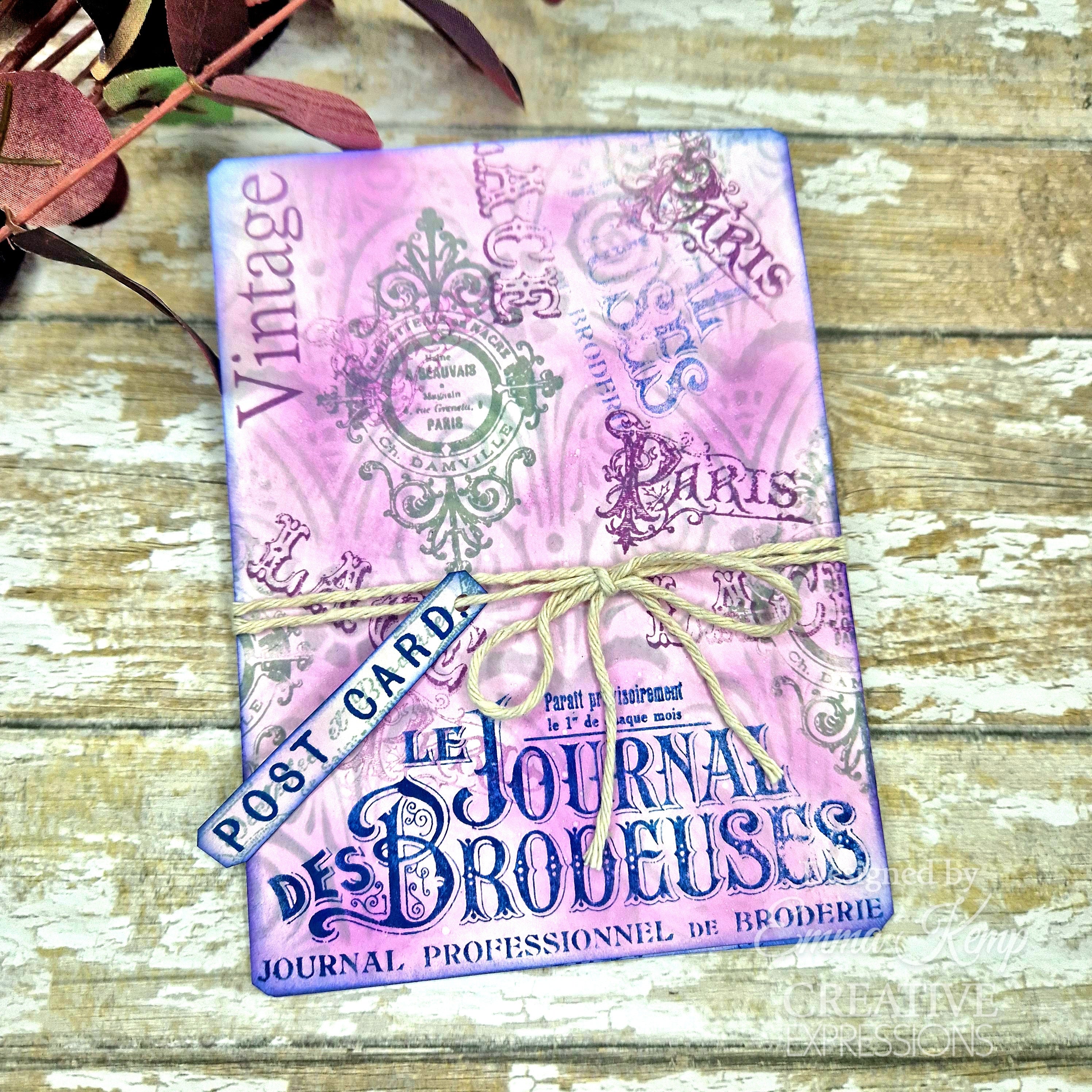 Creative Expressions Taylor Made Journals French Ads 2 6 in x 8 in Clear Stamp Set