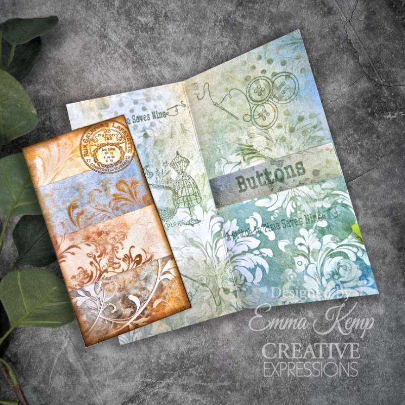 Creative Expressions Taylor Made Journals Sewing 6 in x 8 in Clear Stamp Set