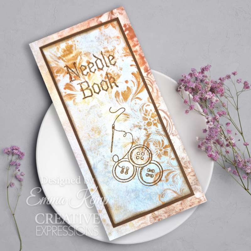 Creative Expressions Taylor Made Journals Sewing 6 in x 8 in Clear Stamp Set