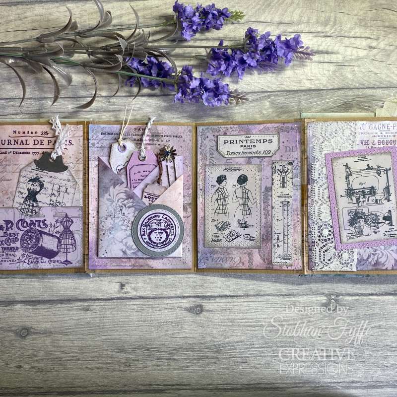 Creative Expressions Taylor Made Journals Industrial Sewing 6 in x 8 in Clear Stamp Set