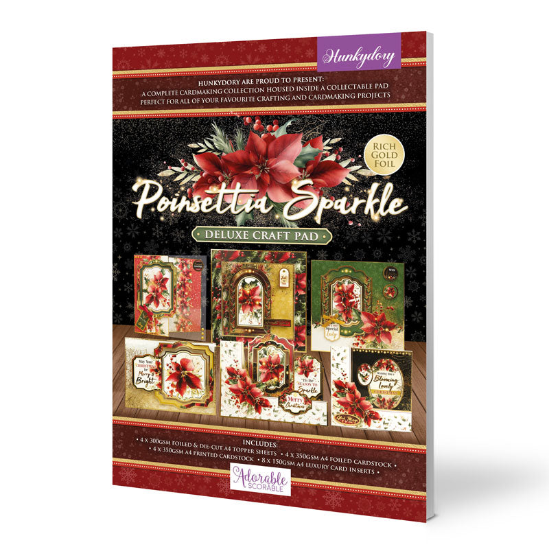 Deluxe Craft Pads - Poinsettia Sparkle