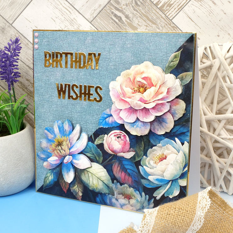 Duo Design Paper Pads - Midnight Florals & Vintage Crackle