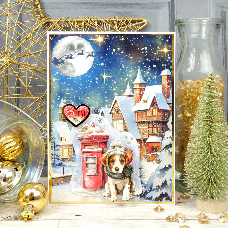 Brilliant Backgrounds - Christmas Dog Tales 8" x 8" Paper Pad