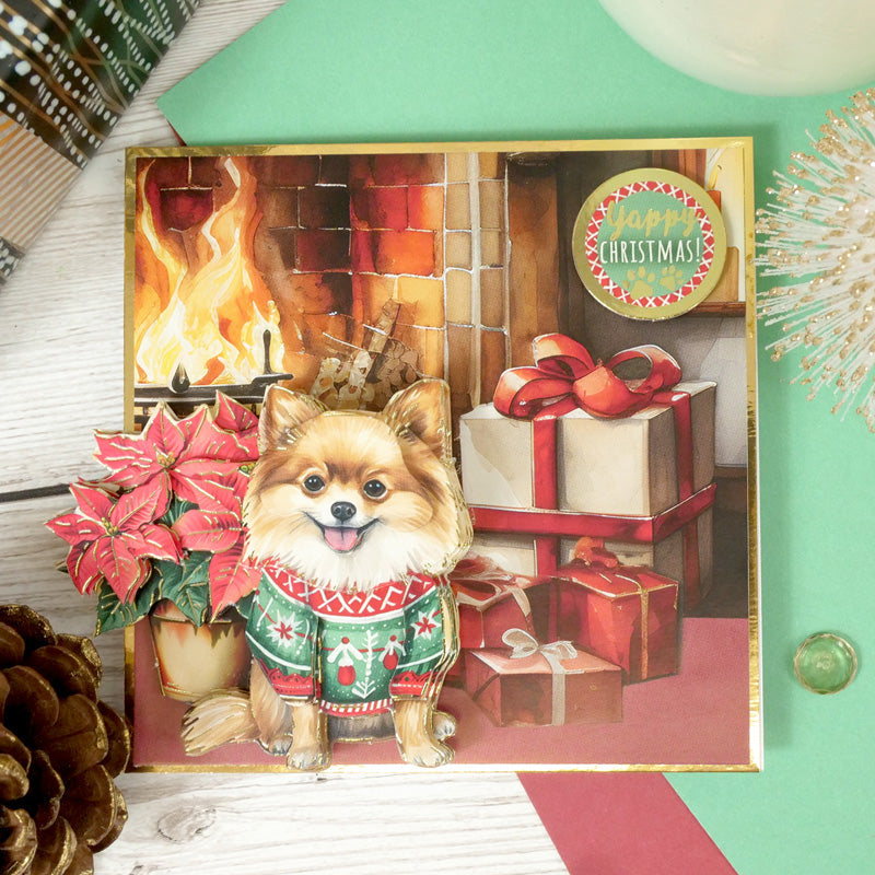 Brilliant Backgrounds - Christmas Dog Tales 8" x 8" Paper Pad